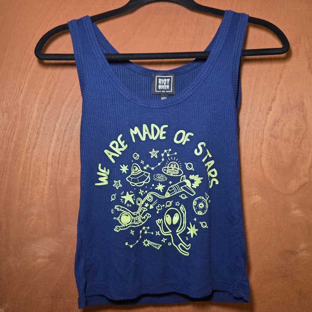 Riot Queen Blue We Are Made of Stars Space Tank XS